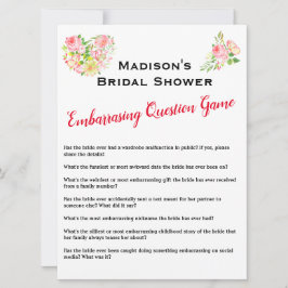 Fragen zum Brautparty Frühlingsblumen Einladung