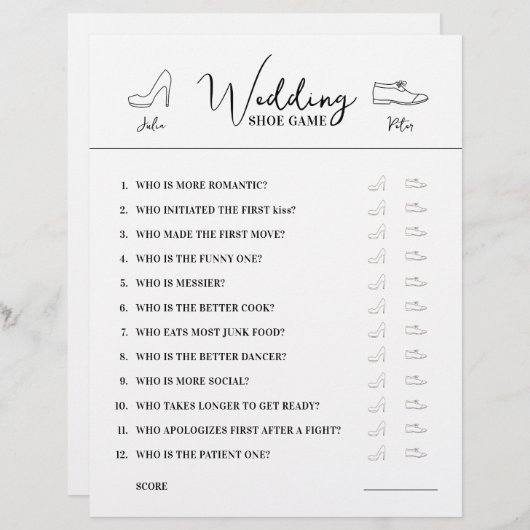 Fragen zum Hochzeitsschuh (Vorne/Hinten)