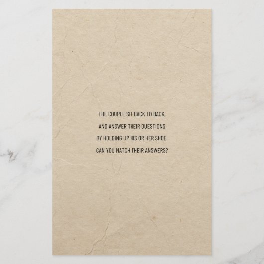 Fragen zum Hochzeitsschuh (Rückseite)