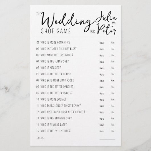 Fragen zum Hochzeitsschuh (Vorderseite)