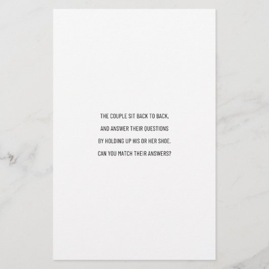 Fragen zum Hochzeitsschuh (Rückseite)