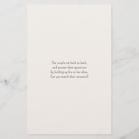 Fragen zum Hochzeitsschuh (Rückseite)