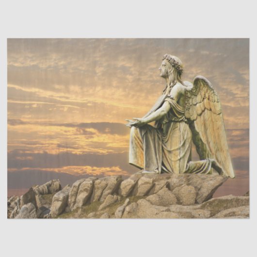 fragend Angelgenpapier Seidenpapier (Vorderseite)