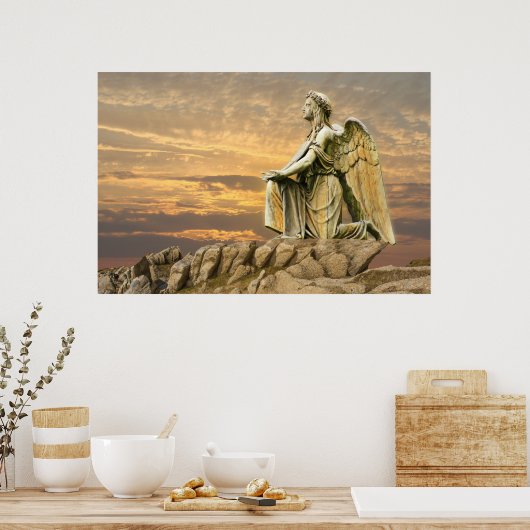 fragend Engelposter Poster (Küche)