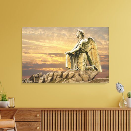 fragend Engelumhüllte Leinwand (Insitu (Wohnzimmer))