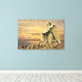 fragend Engelumhüllte Leinwand (Insitu (Holzboden))