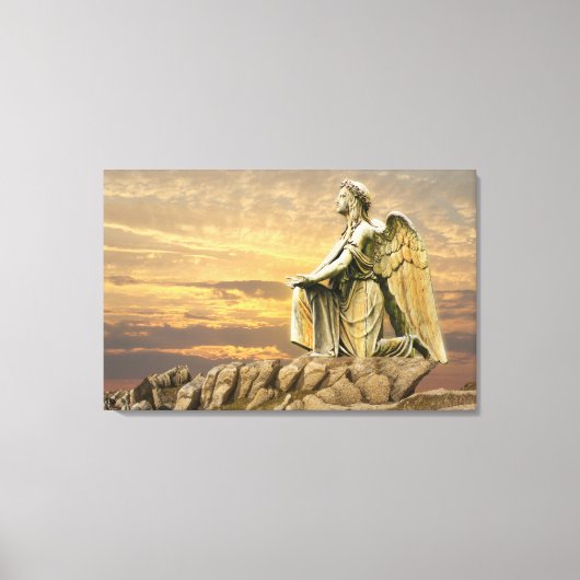 fragend Engelumhüllte Leinwand (Vorderseite)