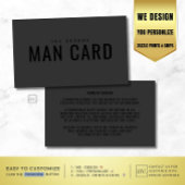 Fragend Trauzeuge Funny Man Card Schwarz auf Schwa Telefonnummerkarte