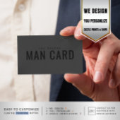 Fragend Trauzeuge Funny Man Card Schwarz auf Schwa Telefonnummerkarte