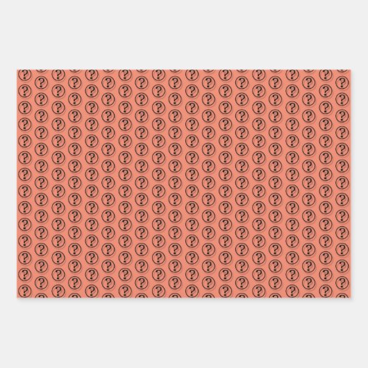 Fragenzeichen Muster Geschenkpapier Set (Vorderseite)