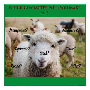 Frageposter für Schafe Poster