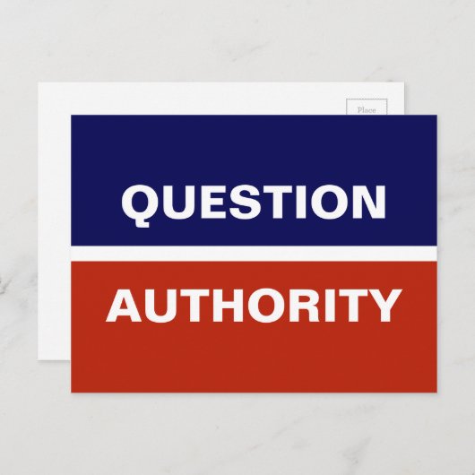 Fragestellerin Red Blue Postkarte (Vorne/Hinten)