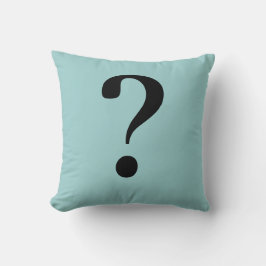 Fragetyp Pillow in Dusty Blue Kissen