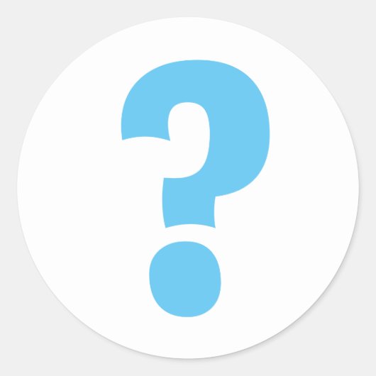 Fragezeichen-Aufkleber und Umschlag Aufkleber (Vorderseite)