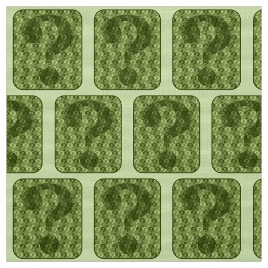 Fragezeichen-Design in grün Stoff (Muster)