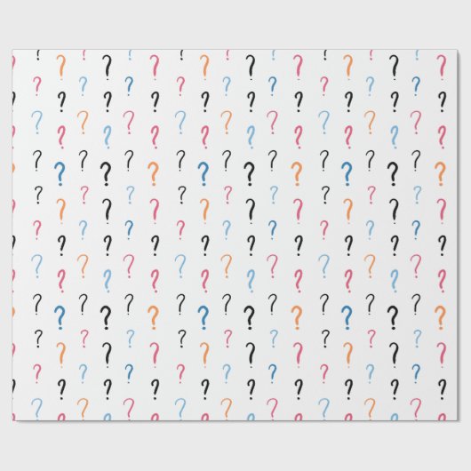 Fragezeichen, die Umhüllungspapier entfernen Geschenkpapier (Flach)