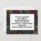 Fragezeichen Einladung (Rückseite)