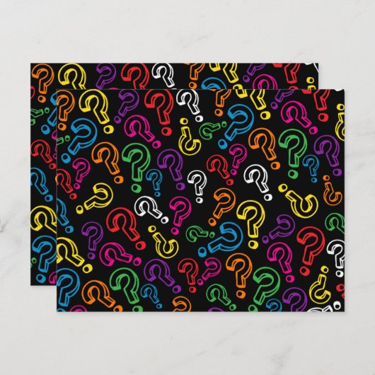 Fragezeichen Einladung (Vorne/Hinten)