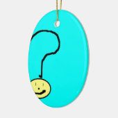 Fragezeichen Emoji, digitale Kunst von Kindern:) Keramik Ornament (Links)