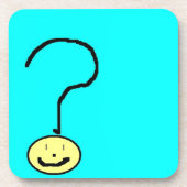 Fragezeichen Emoji, digitale Kunst von Kindern:) Untersetzer (Vorderseite)