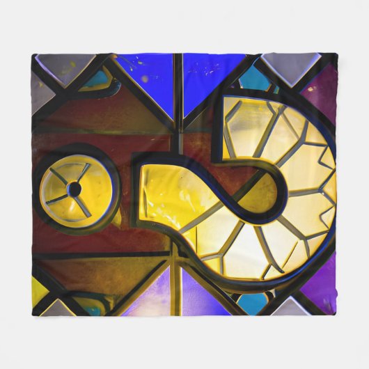 Fragezeichen Fleecedecke (Vorderseite (Horizontal))