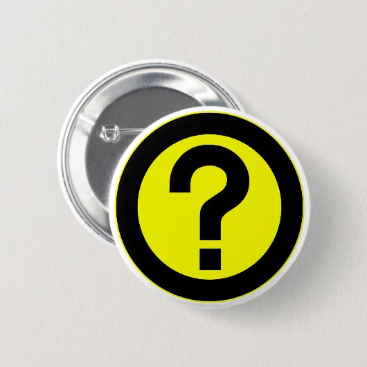 Fragezeichen fragen Fragen-Symbol-Interpunktion Button (Vorne & Hinten)