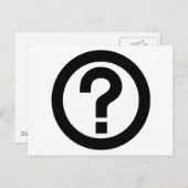 Fragezeichen fragen Fragen-Symbol-Interpunktion Postkarte (Vorne/Hinten)