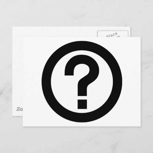 Fragezeichen fragen Fragen-Symbol-Interpunktion Postkarte (Vorne/Hinten)