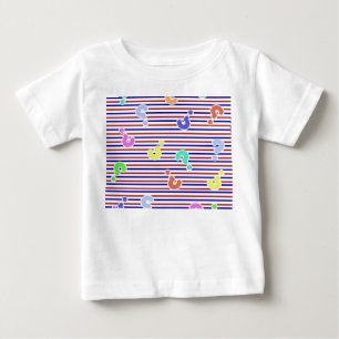 Fragezeichen Funny Streifen Baby Bodysuit T-shirt