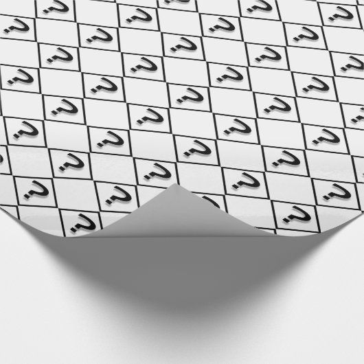 Fragezeichen Geschenkpapier (Ecke)