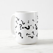 Fragezeichen Kaffeetasse (Vorderseite Links)