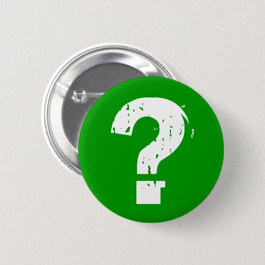 Fragezeichen-Knopf auf Grün Button (Vorne & Hinten)