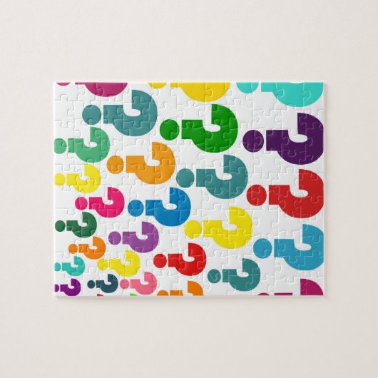 Fragezeichen-Laubsäge Puzzle (Horizontal)