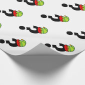 Fragezeichen mit lustigem Elch Weihnachten Geschenkpapier (Ecke)