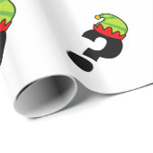 Fragezeichen mit lustigem Elch Weihnachten Geschenkpapier (Rolleneckpunkt)