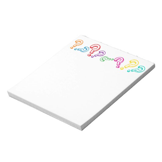 Fragezeichen Notizblock (Rotiert)