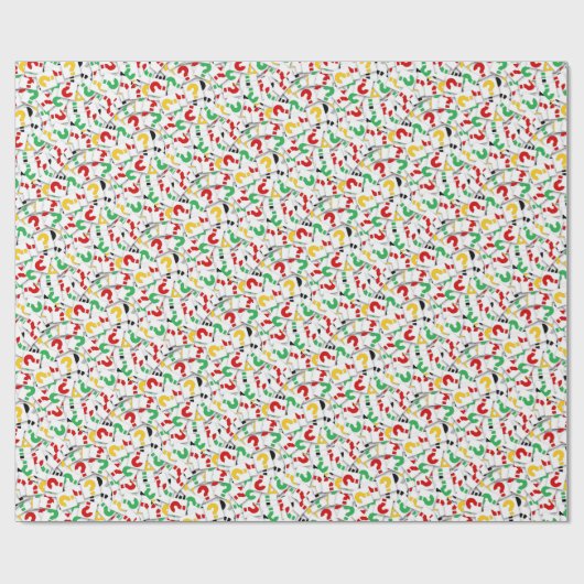 Fragezeichen-Packpapier Geschenkpapier (Flach)
