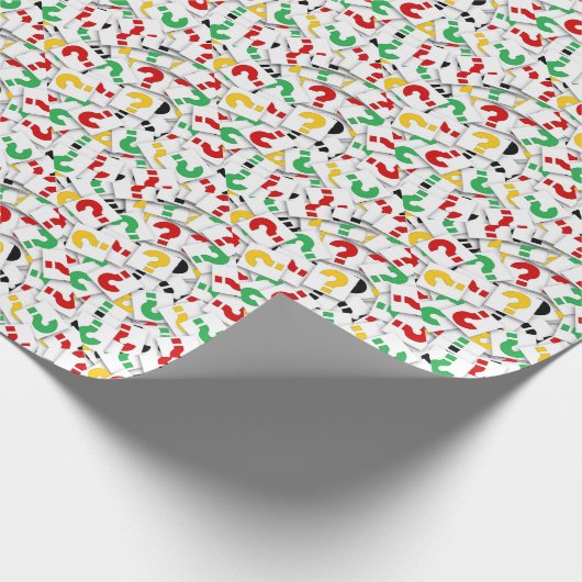 Fragezeichen-Packpapier Geschenkpapier (Ecke)