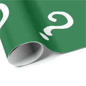 Fragezeichen-Packpapier | grün oder Gewohnheit Geschenkpapier (Rolleneckpunkt)