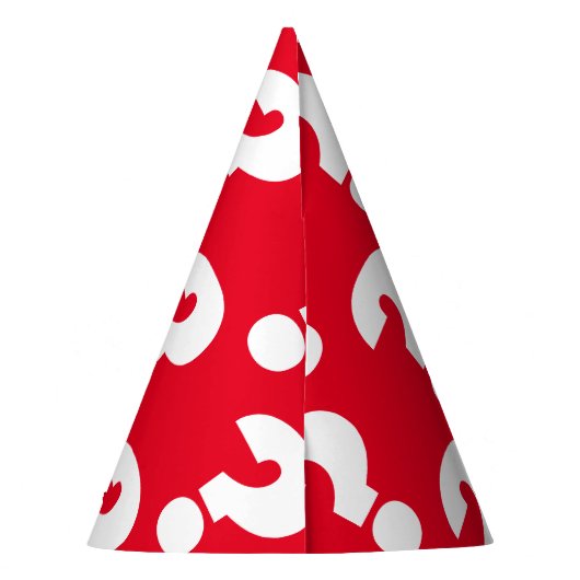 Fragezeichen-Papierkegel für überraschendes Party Partyhütchen (Rückseite)