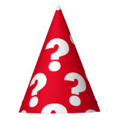 Fragezeichen-Papierkegel für überraschendes Party Partyhütchen (Vorderseite)