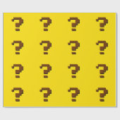 Fragezeichen-Pixel-Kunst-Packpapier Geschenkpapier (Flach)