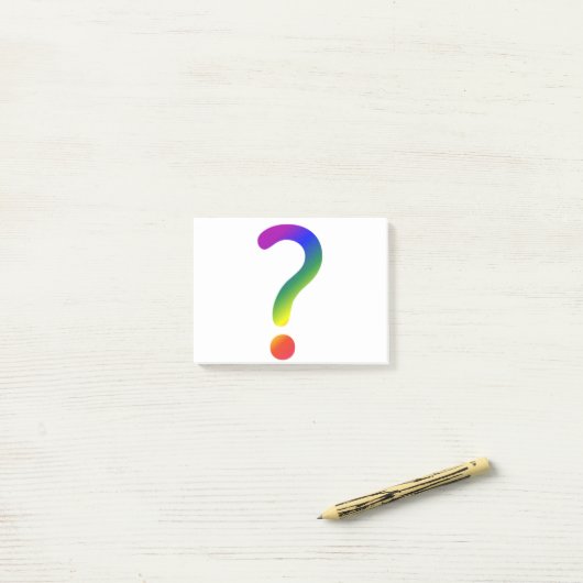 Fragezeichen Post-it Klebezettel (Auf Schreibtisch)