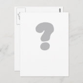 Fragezeichen ? postkarte (Vorne/Hinten)