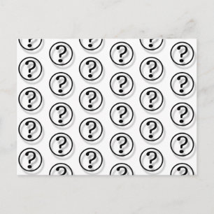 Fragezeichen Postkarte