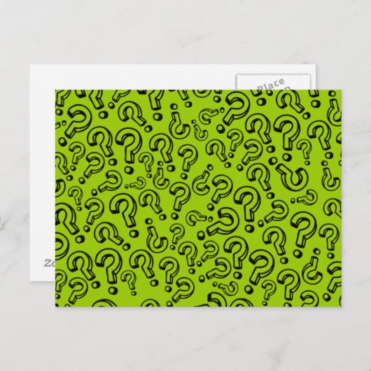 Fragezeichen Postkarte (Vorne/Hinten)