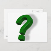 Fragezeichen Postkarte (Vorne/Hinten)