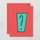 Fragezeichen Postkarte (Vorne/Hinten)