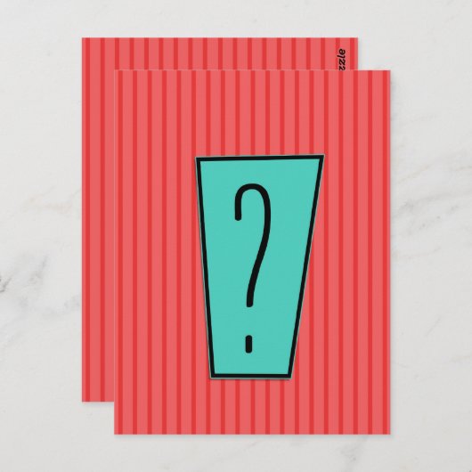 Fragezeichen Postkarte (Vorne/Hinten)