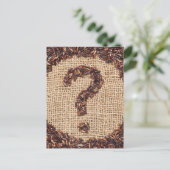 Fragezeichen Postkarte (Stehend Vorderseite)